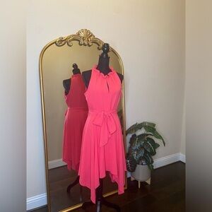 Eliza J Asymmetrical Sleeveless Dress Pink Size 12P